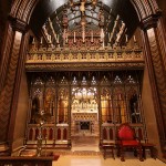 Via  Lawrence OP@flickr. A typical rood screen, with the altar visible just beyond.